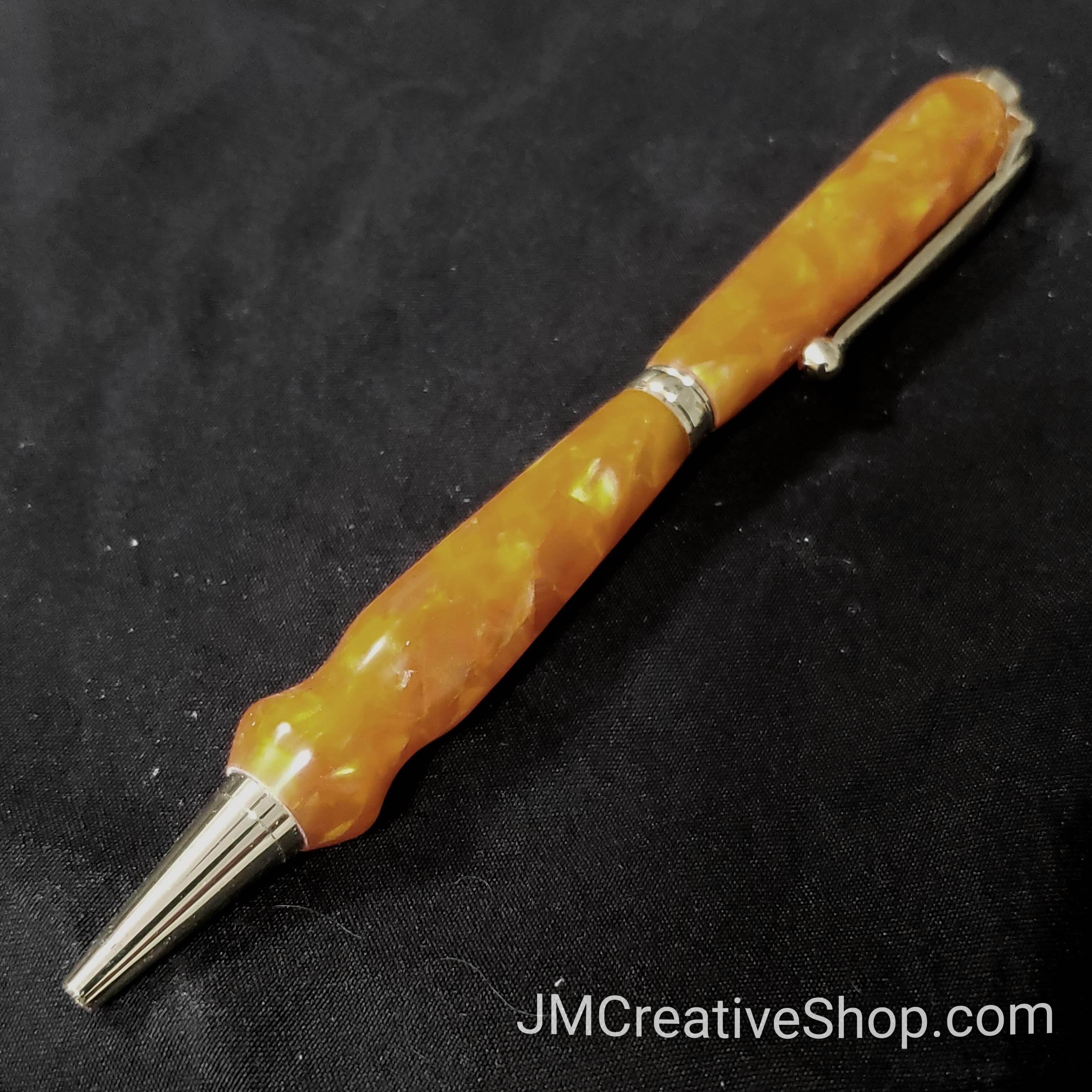 Orange Crush Acrylic Pen with Gold Metal